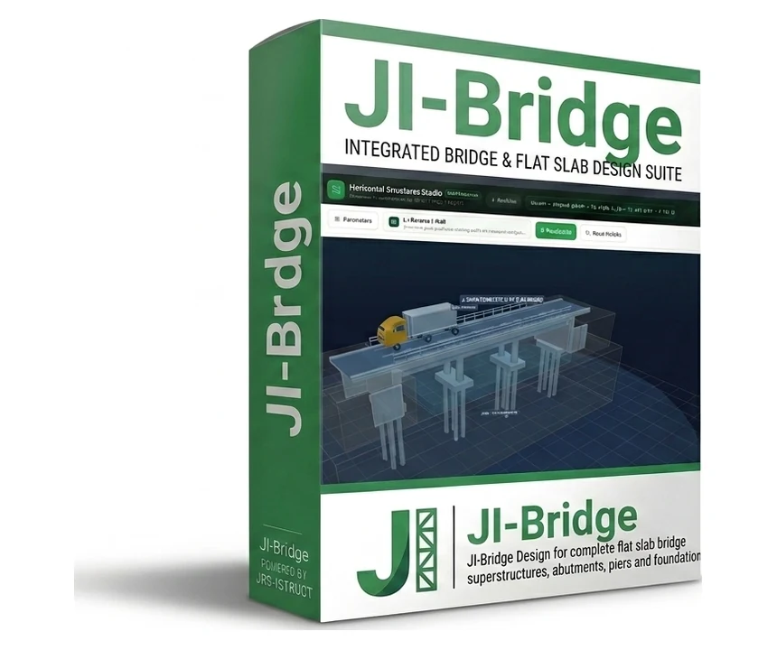 JI-Bridge product box — Integrated Bridge and Flat Slab Design Suite